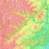 Mapa topográfico 卧龙自然保护区, altitude, relevo