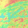 Mapa topográfico Quetico Lake, altitude, relevo