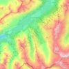 Mapa topográfico Sils im Engadin/Segl, altitude, relevo