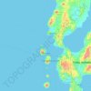 Mapa topográfico Ternate, altitude, relevo