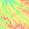 Mapa topográfico Gurinhatã, altitude, relevo