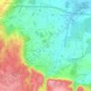 Mapa topográfico Pó, altitude, relevo