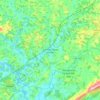 Mapa topográfico Coronel Xavier Chaves, altitude, relevo