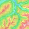 Mapa topográfico Gries am Brenner, altitude, relevo