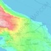 Mapa topográfico Brindisi, altitude, relevo