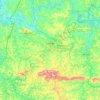 Mapa topográfico Lavras, altitude, relevo