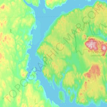 Mapa topográfico René-Levasseur Island, altitude, relevo