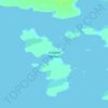 Mapa topográfico остров Гирвас, altitude, relevo