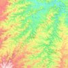 Mapa topográfico Iretama, altitude, relevo
