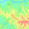 Mapa topográfico Andirá, altitude, relevo