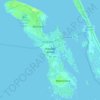 Mapa topográfico Roanoke Island, altitude, relevo