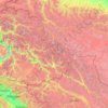 Mapa topográfico Karakoram, altitude, relevo