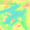 Mapa topográfico Grand lac de l'Ours, altitude, relevo