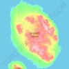 Mapa topográfico Graham Island, altitude, relevo