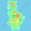 Mapa topográfico Tokunoshima, altitude, relevo