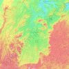 Mapa topográfico Afonso Cláudio, altitude, relevo