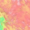 Mapa topográfico Kordestan, altitude, relevo