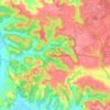 Mapa topográfico Refúgio de Vida Silvestre Mata do Quizanga, altitude, relevo