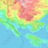 Mapa topográfico Opština Herceg Novi, altitude, relevo