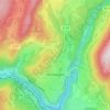 Mapa topográfico Montanges, altitude, relevo