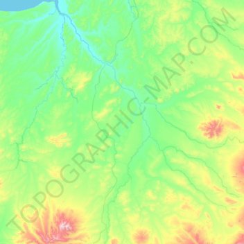 Mapa topográfico Тигиль, altitude, relevo