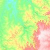 Mapa topográfico Nioaque, altitude, relevo