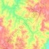 Mapa topográfico Milho Verde, altitude, relevo