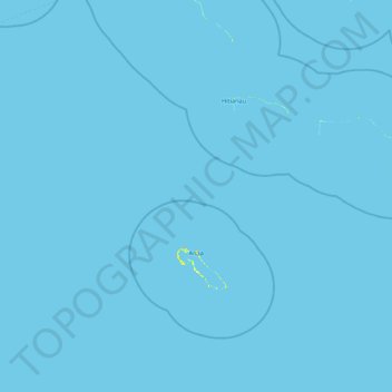 Mapa topográfico Anaa, altitude, relevo