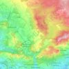 Mapa topográfico Évenos, altitude, relevo