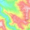 Mapa topográfico Santiago de Challas, altitude, relevo