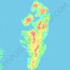 Mapa topográfico Sarangani Island, altitude, relevo