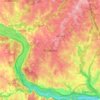 Mapa topográfico Potomac, altitude, relevo