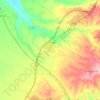 Mapa topográfico La Carlota, altitude, relevo