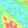 Mapa topográfico Parçay-sur-Vienne, altitude, relevo