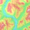Mapa topográfico Area A (Pend Oreille/Bear Creek), altitude, relevo