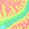 Mapa topográfico Anaurilândia, altitude, relevo