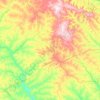 Mapa topográfico Inocência, altitude, relevo