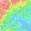 Mapa topográfico Baltimore, altitude, relevo