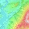 Mapa topográfico La Roche, altitude, relevo