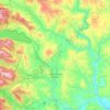 Mapa topográfico Municipio de Junín de los Andes, altitude, relevo