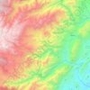 Mapa topográfico Rovira, altitude, relevo