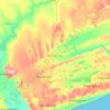 Mapa topográfico Manjacaze, altitude, relevo