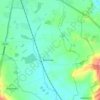 Mapa topográfico Evenlode, altitude, relevo