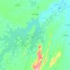 Mapa topográfico Jaguaribara, altitude, relevo
