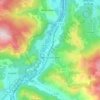 Mapa topográfico Mercus-Garrabet, altitude, relevo