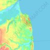 Mapa topográfico Baía Formosa, altitude, relevo