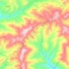 Mapa topográfico Pujerra, altitude, relevo