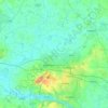 Mapa topográfico Telford and Wrekin, altitude, relevo
