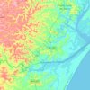 Mapa topográfico Indiaroba, altitude, relevo