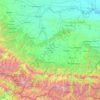 Mapa topográfico Северная Осетия — Алания, altitude, relevo